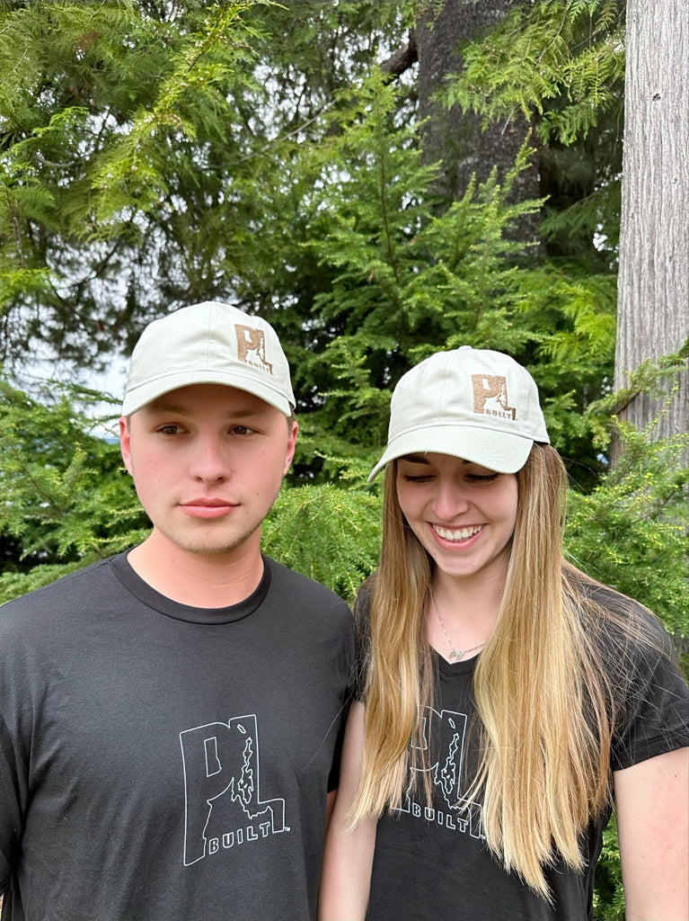 Stone Adjustable Hat with Embroidered PL Built-tan