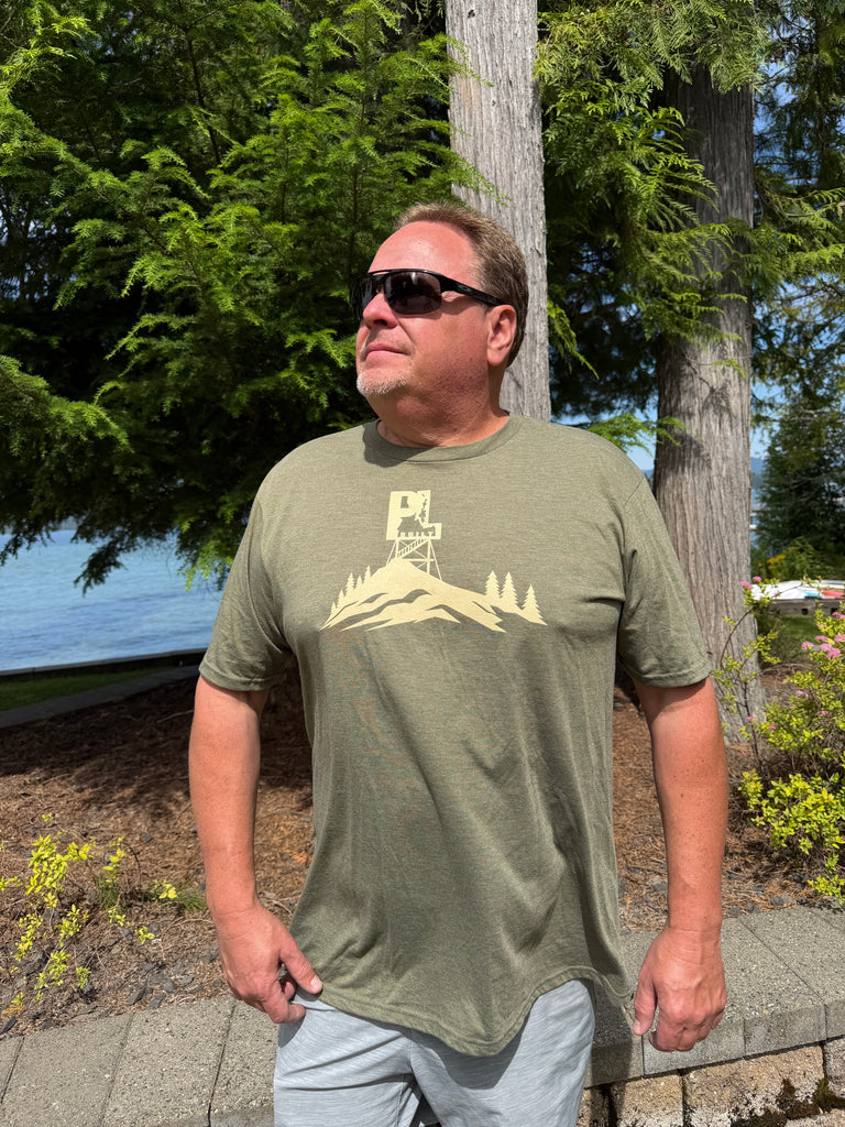 Men’s PL Built Lookout Military Green T-Shirt