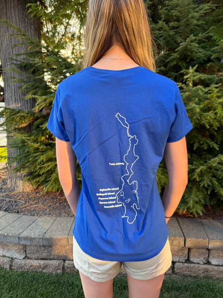 New! Women’s Lake PL Built Royal Blue crewneck t-shirt