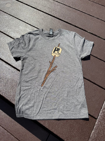 Youth PL Built Tee- Grey with marshmallows